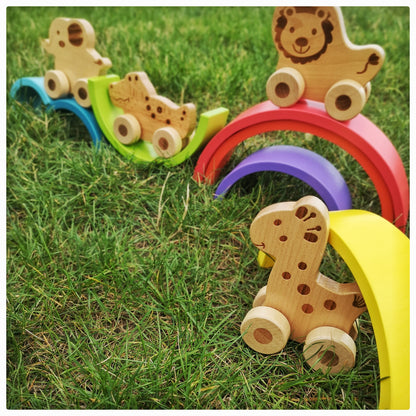 Regenboog stapelblokken (FSC HOUT)