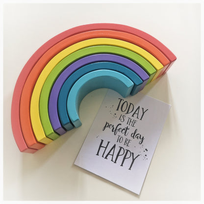 Regenboog stapelblokken (FSC HOUT)