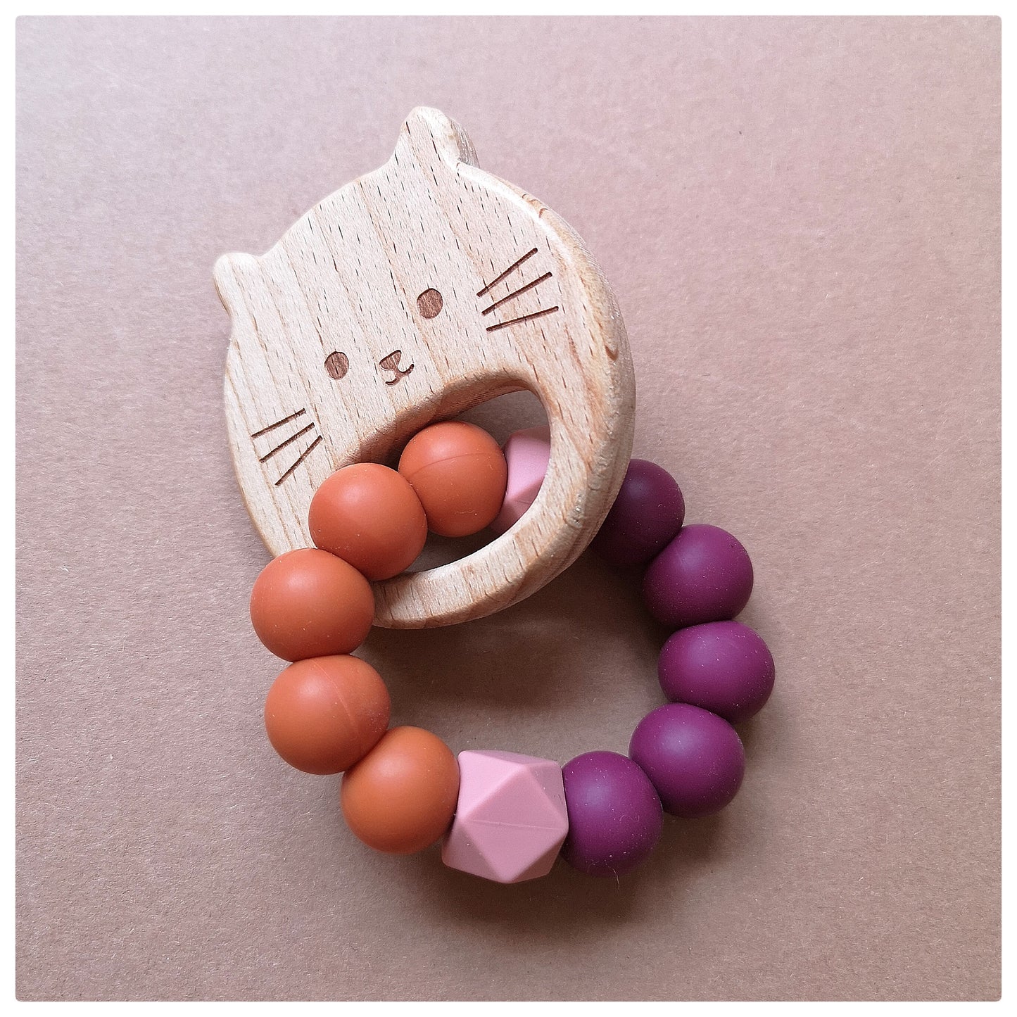 Bijtring Kat - keuze uit 5 kleuren