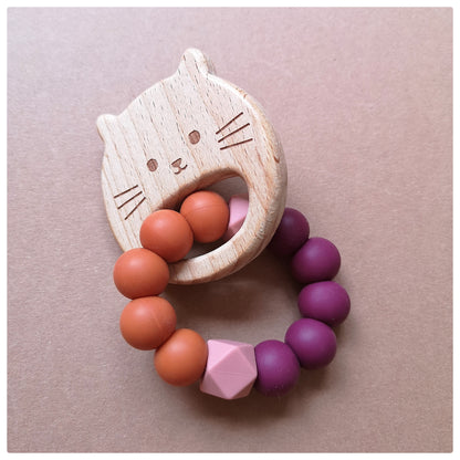 Bijtring Kat - keuze uit 5 kleuren