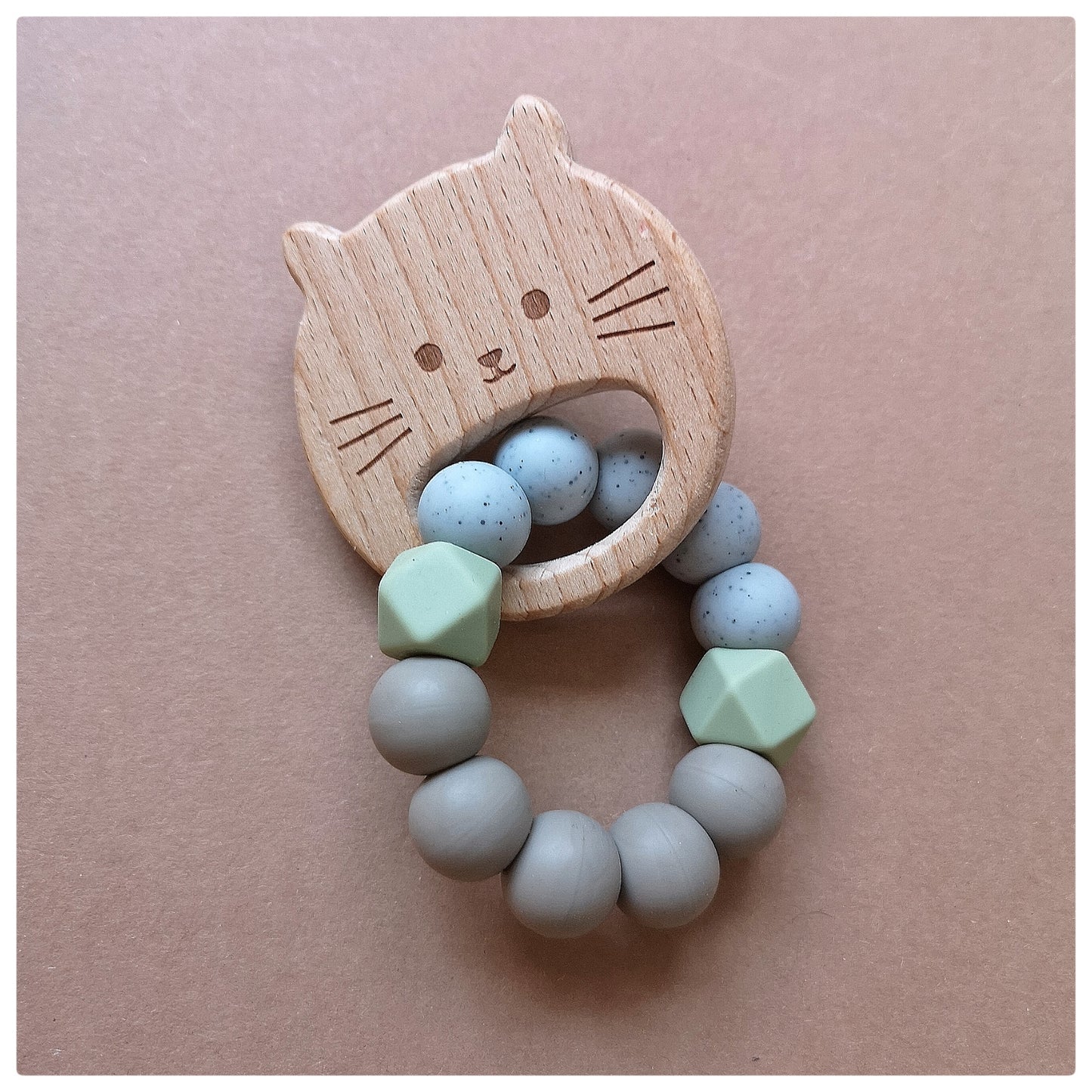 Bijtring Kat - keuze uit 5 kleuren