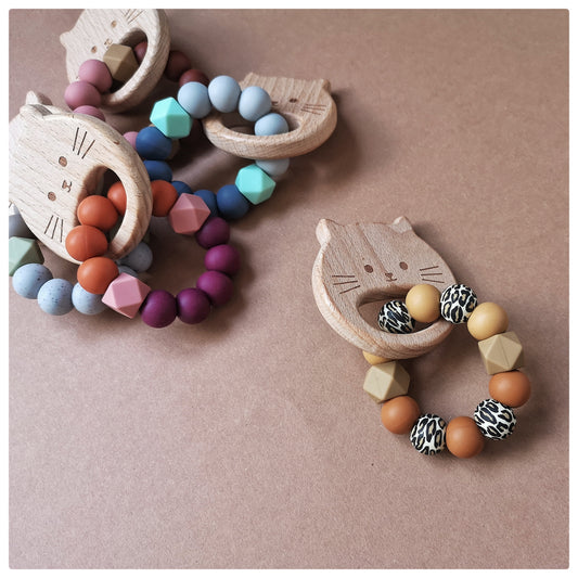 Bijtring Kat - keuze uit 5 kleuren