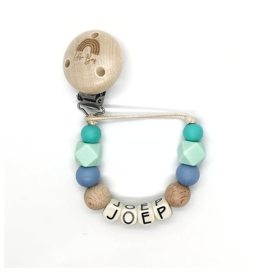 Speenkoord met naam - Mint