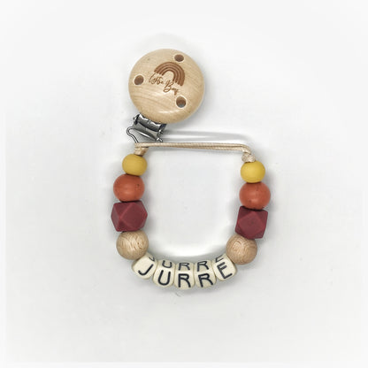 Speenkoord met naam - Roest