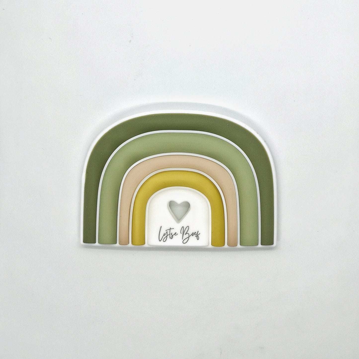 Siliconen Bijtspeeltje - Regenboog Groen