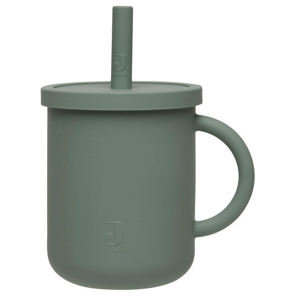 Drinkbeker met rietje - keuze uit 6 kleuren - Jollein