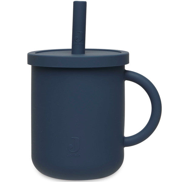 Drinkbeker met rietje - keuze uit 6 kleuren - Jollein
