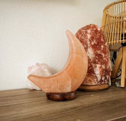 Himalaya zoutlamp - maanvorm oranje