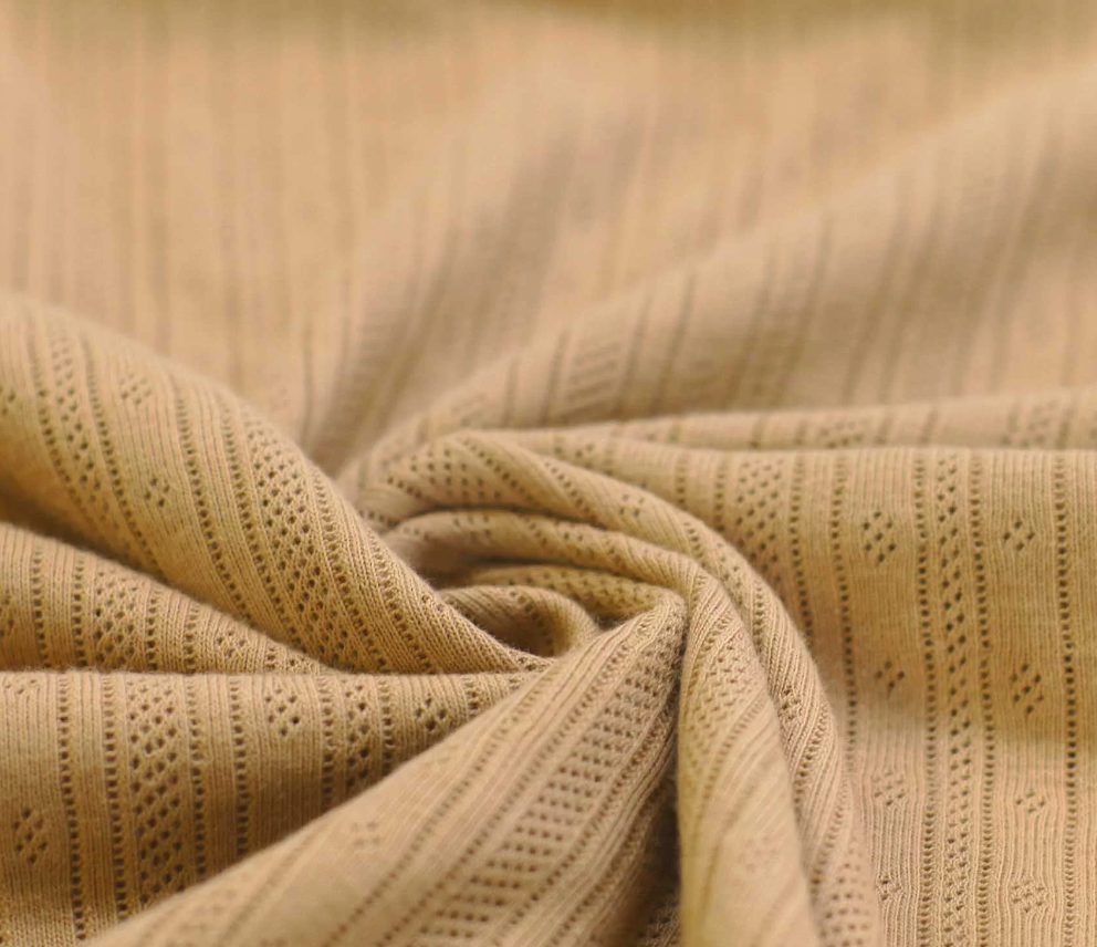 Hoeslaken verschoonmand/kinderwagen - Pointelle Camel