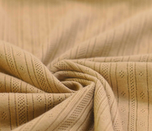 Hoeslaken verschoonmand/kinderwagen - Pointelle Camel