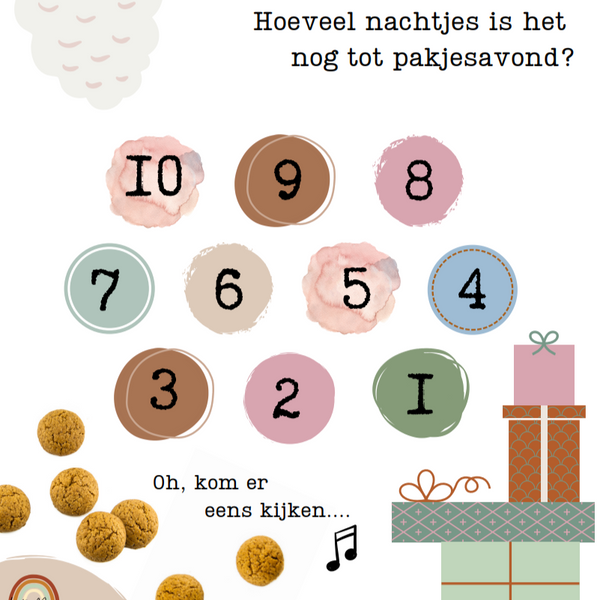 Aftelkalender Sinterklaas - Printable