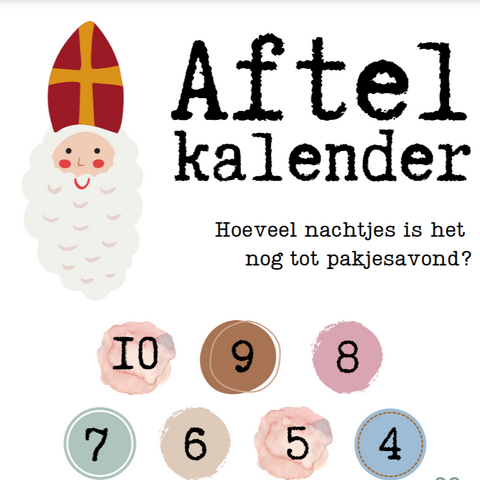 Aftelkalender Sinterklaas - Printable