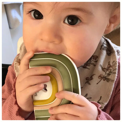 Siliconen Bijtspeeltje - Regenboog Groen