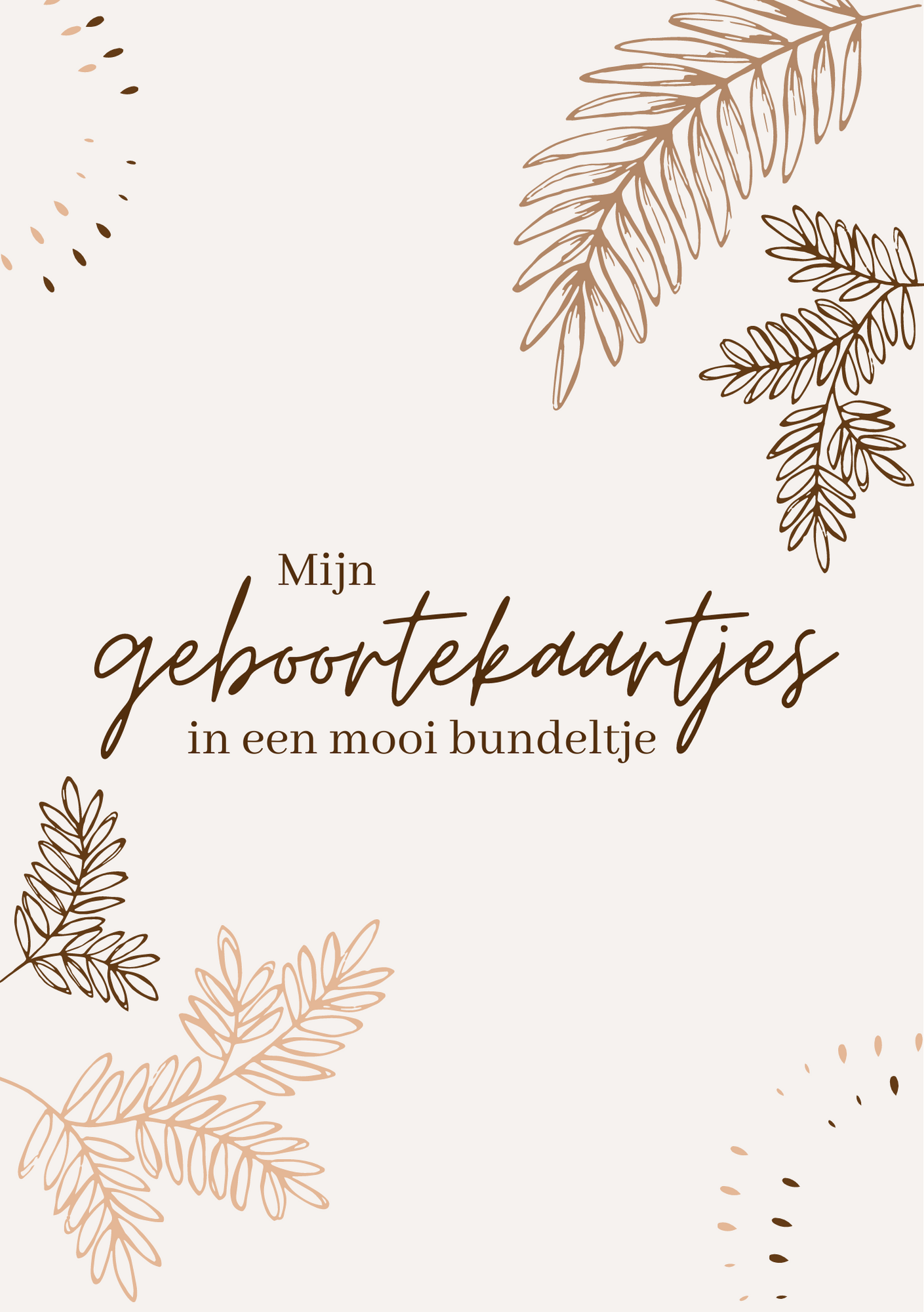 Bewaarbundel geboortekaartjes A5 - Botanical