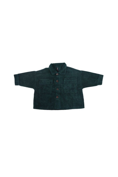 Corduroy jas - petrol groen - Ravies Kids