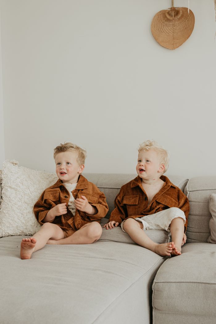 Corduroy jas - caramel  - Ravies Kids