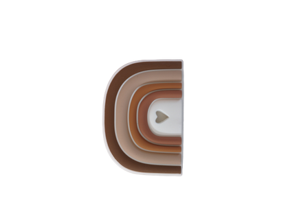 Siliconen Bijtspeeltje - Regenboog Bruin