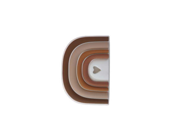 Siliconen Bijtspeeltje - Regenboog Bruin