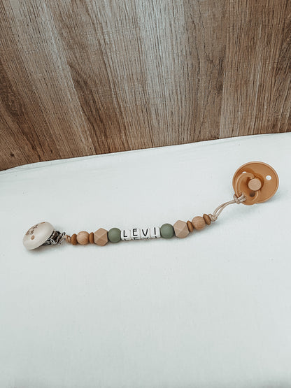 Speenkoord met naam - Groen Camel