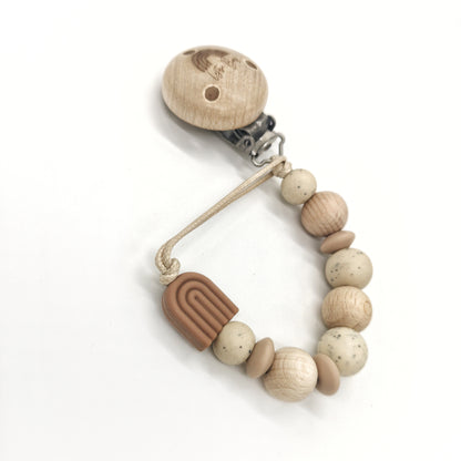 Speenkoord Boho Regenboog - Camel/Beige