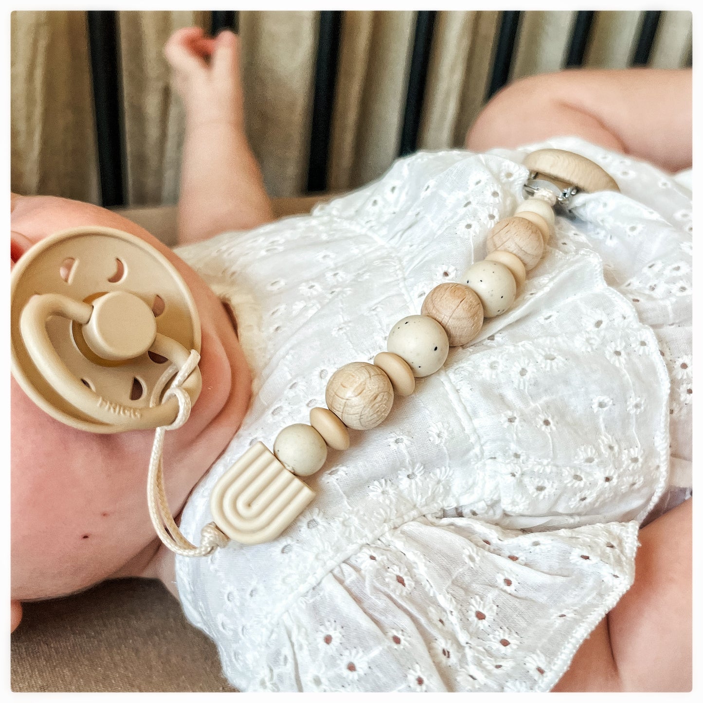 Speenkoord Boho Regenboog - Ivoor