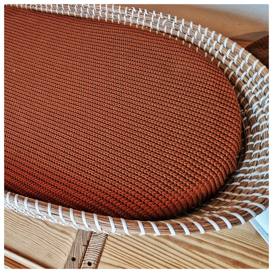 Hoeslaken verschoonmand/kinderwagen - gebreid caramel