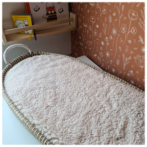 Matrashoes voor verschoonmand/kinderwagen- Teddy Beige