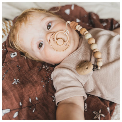 Speenkoord Boho Regenboog - Camel/Beige