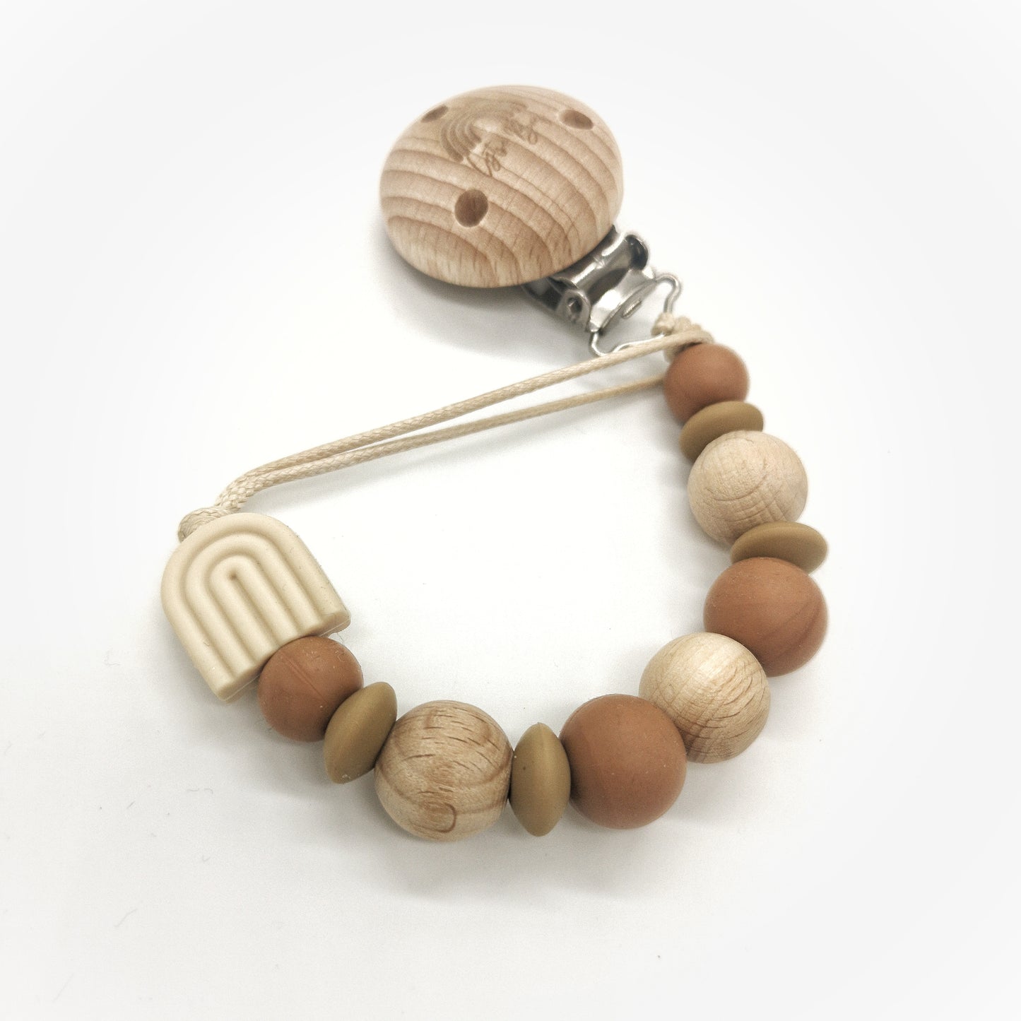 Speenkoord Boho Regenboog - Caramel