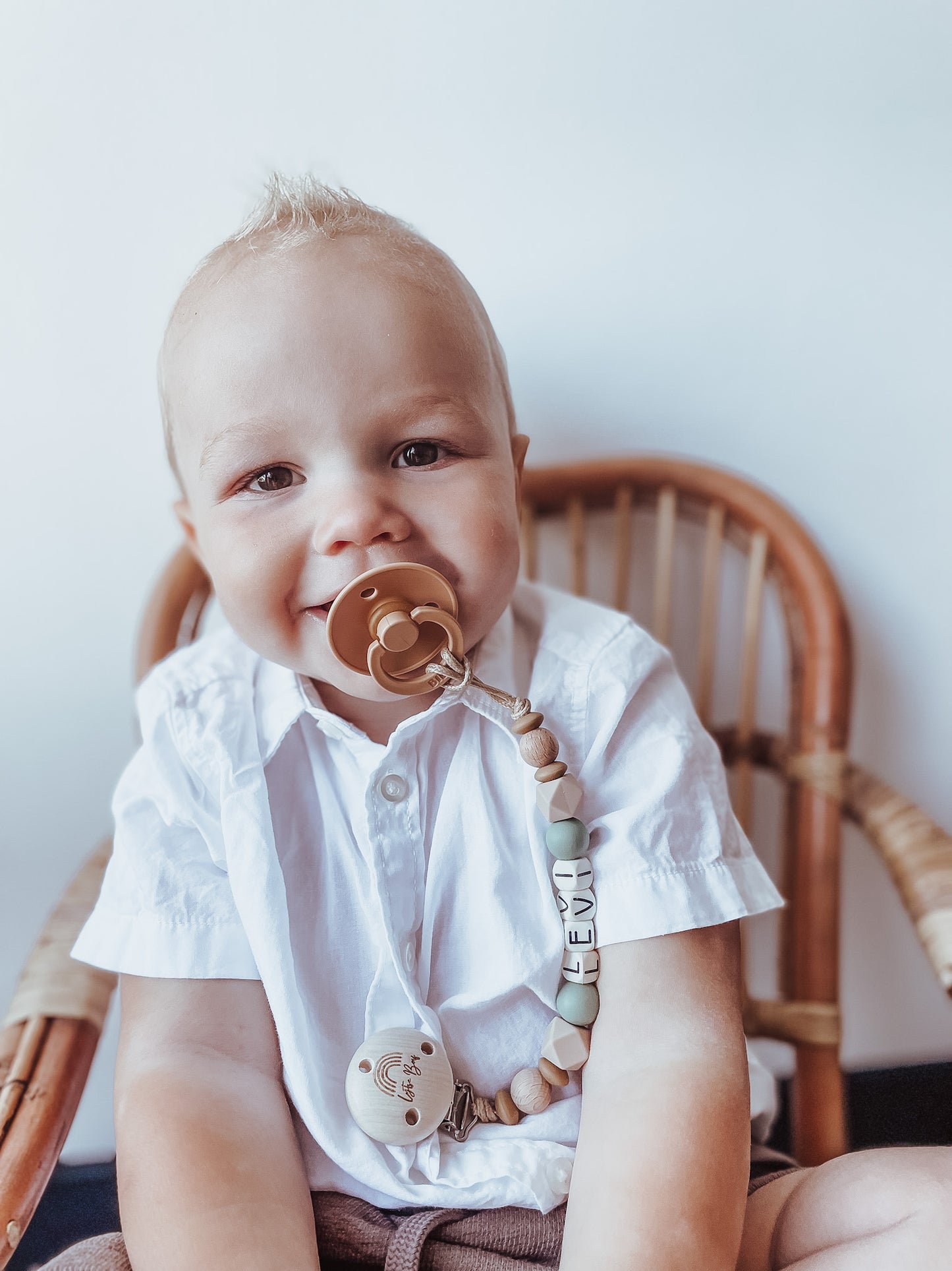 Speenkoord met naam - Groen Camel