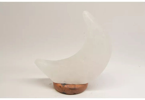Himalaya zoutlamp - maanvorm wit